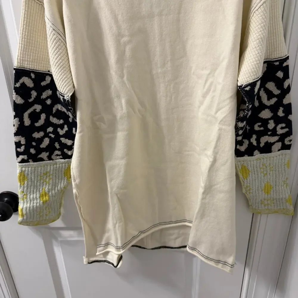 NWT Free People S M Tiger Style Cuff Sweater